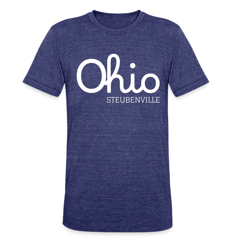 Steubenville Ohio Unisex Jersey T-Shirt by Bella + Canvas - heather indigo