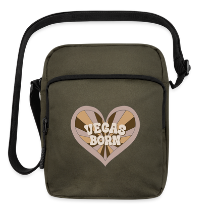 Vegas Born Upright Crossbody Bag - olive