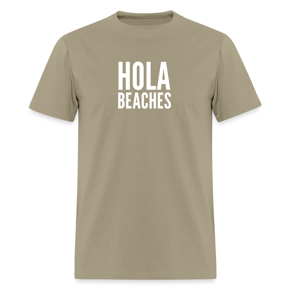 Hola Beaches Unisex T-Shirt - khaki
