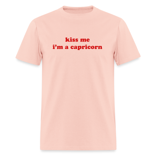 kiss me I’m a capricorn Unisex Classic T-Shirt - blush pink 