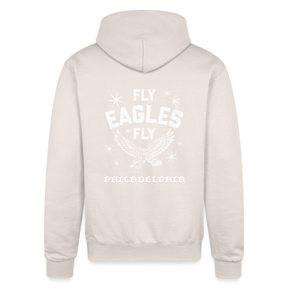 Fly Eagles Fly Champion Unisex Powerblend Hoodie - Sand