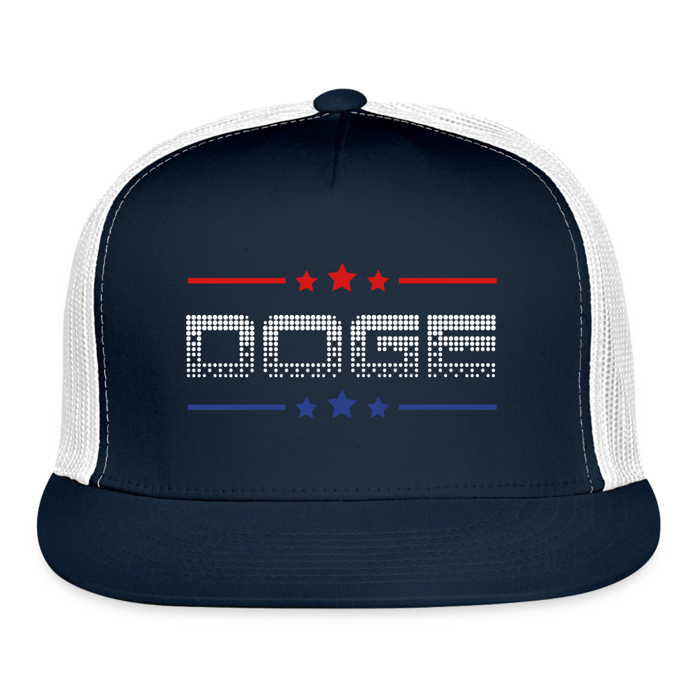 DOGE Stars Trucker Hat - navy/white