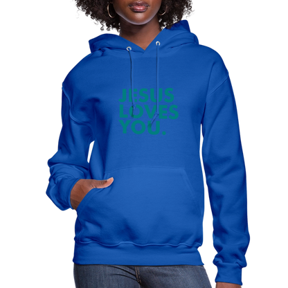 Jesus Loves You Women's Hoodie - royal blue