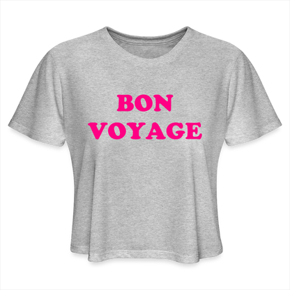 Bon Voyage Women's Cropped T-Shirt - heather gray