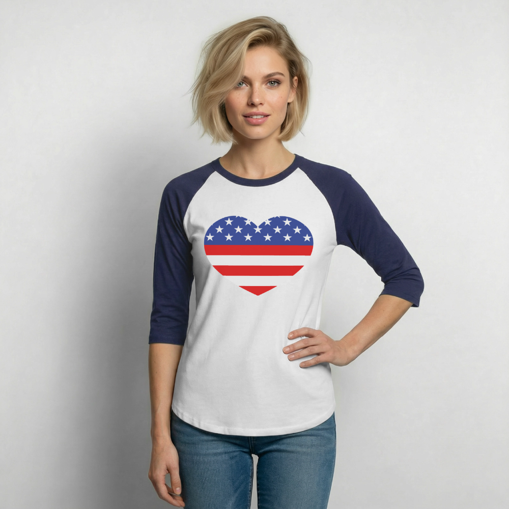 Baseball T-Shirt - white/navy
