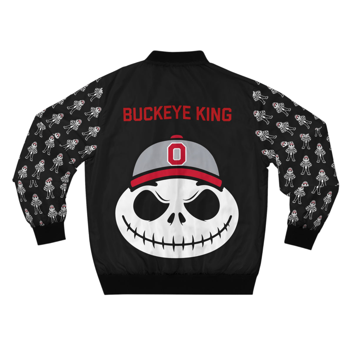 Brutus Buckeye King Jack Skellington Skull Men's Bomber Jacket (AOP)