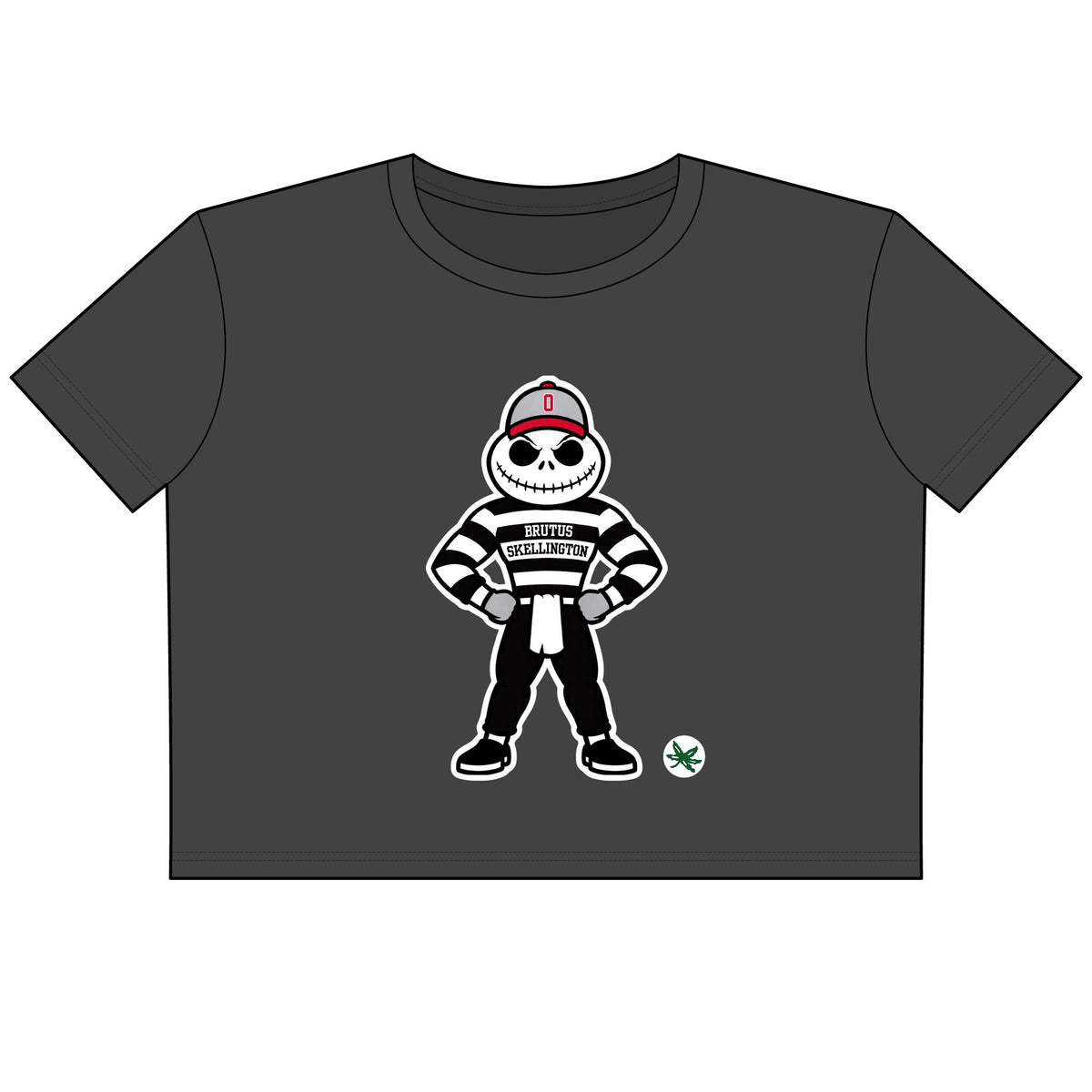 Brutus (Jack) Skellington Women's Faded Crop T-Shirt