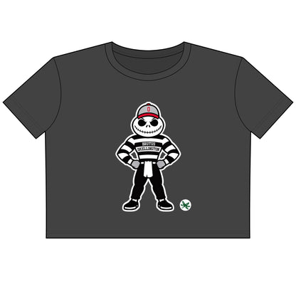 Brutus (Jack) Skellington Women's Faded Crop T-Shirt