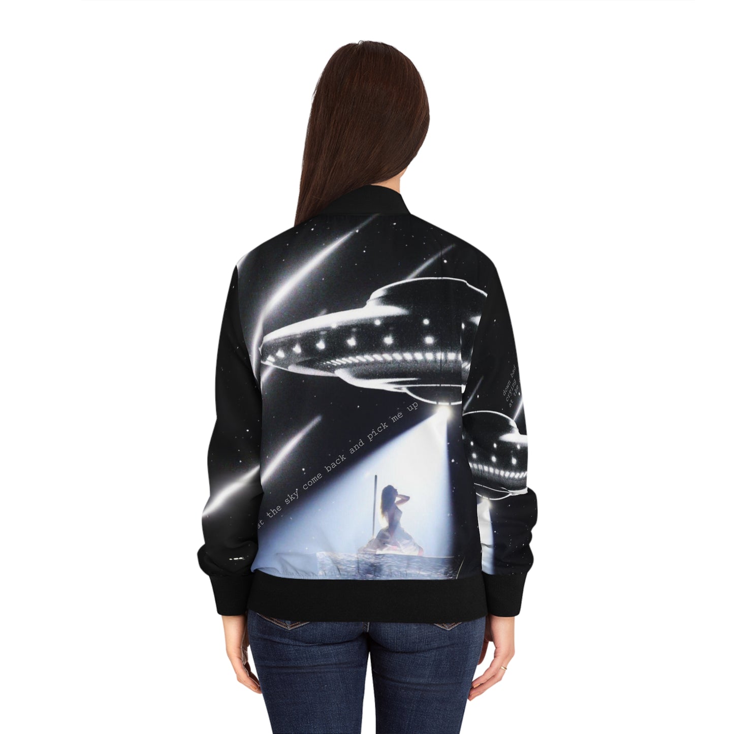 UFO Down Bad TTPD Women's Bomber Jacket (AOP)