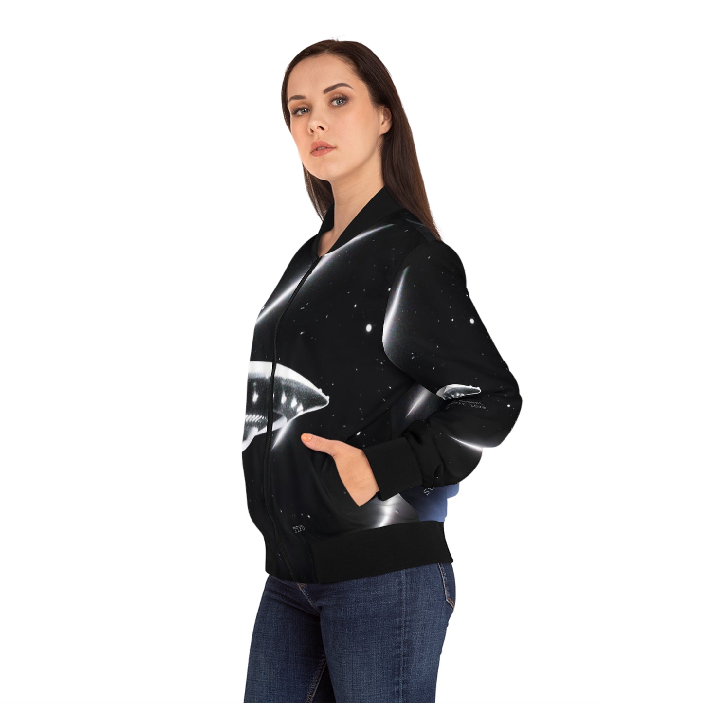 UFO Down Bad TTPD Women's Bomber Jacket (AOP)