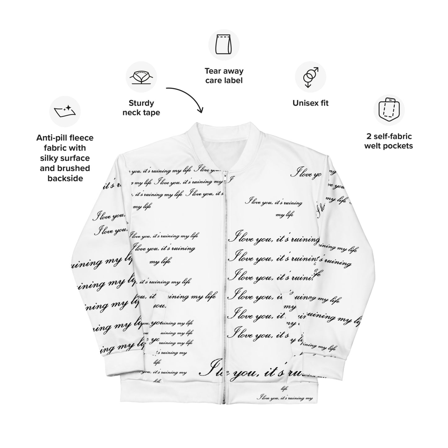 Fortnight I Love You TTPD Taylor Unisex Bomber Jacket