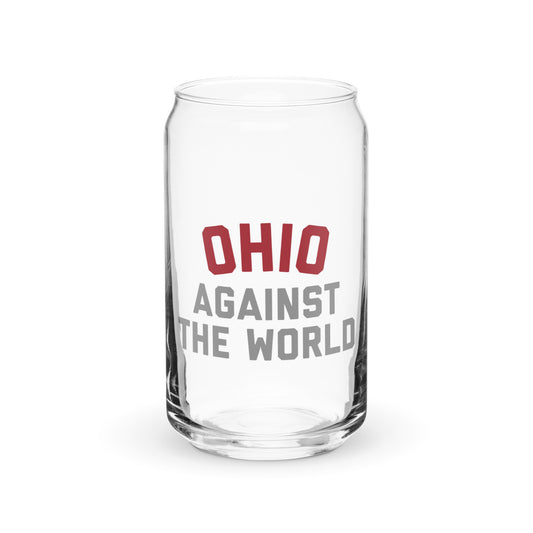 Ohio Against the World Can-shaped glass