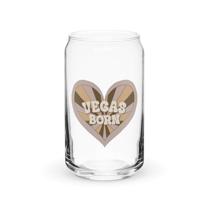 Vegas Born Can-shaped glass