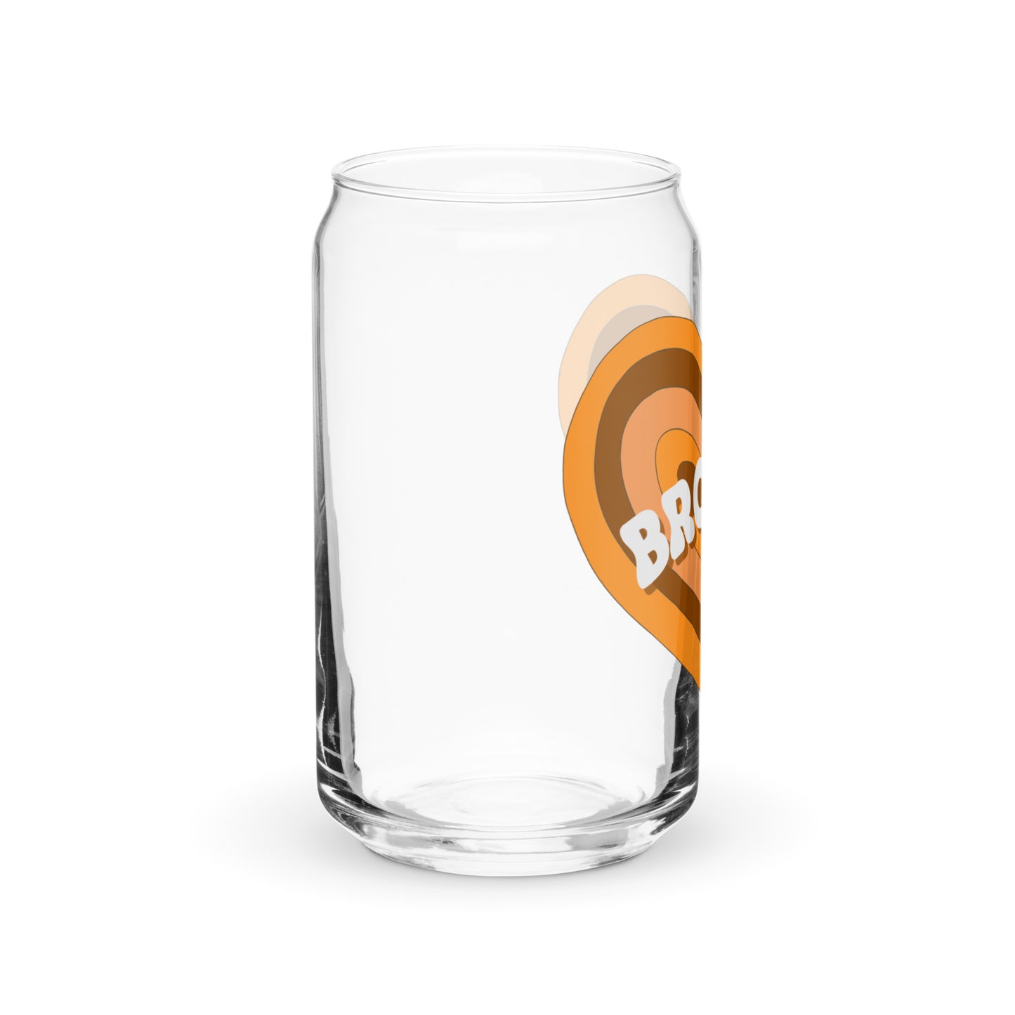 Browns Retro Heart Can-shaped glass
