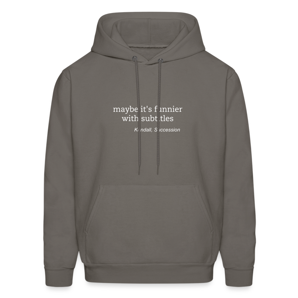 Maybe it's Funnier with Subtitles Men's Hoodie - asphalt gray