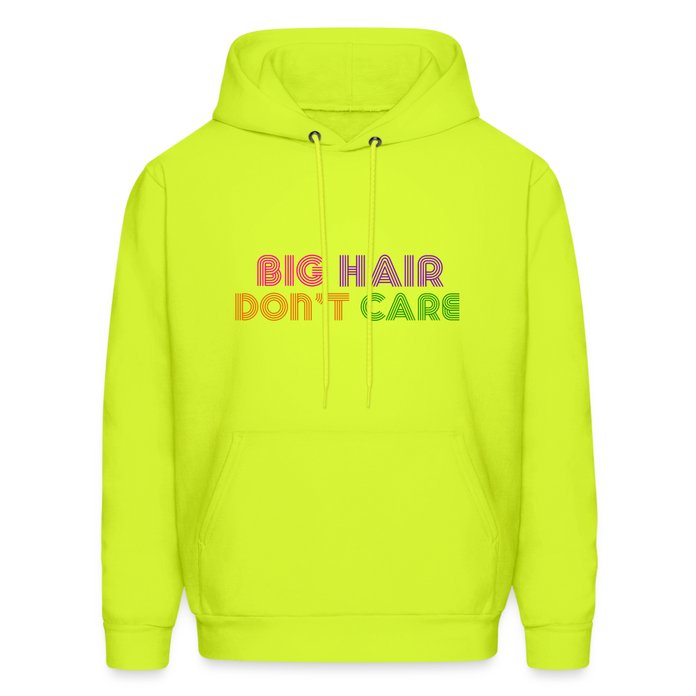 Big Hair Don't Care Men's Hoodie - safety green