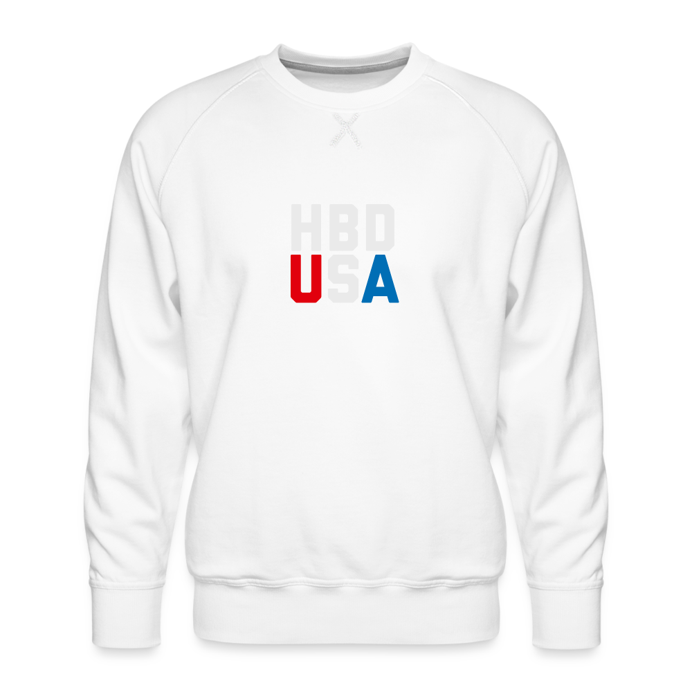 HBD USA Men’s Premium Sweatshirt - white