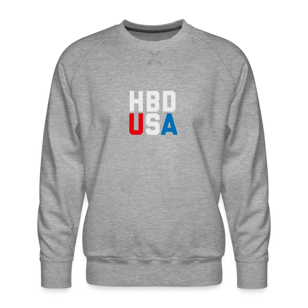 HBD USA Men’s Premium Sweatshirt - heather grey