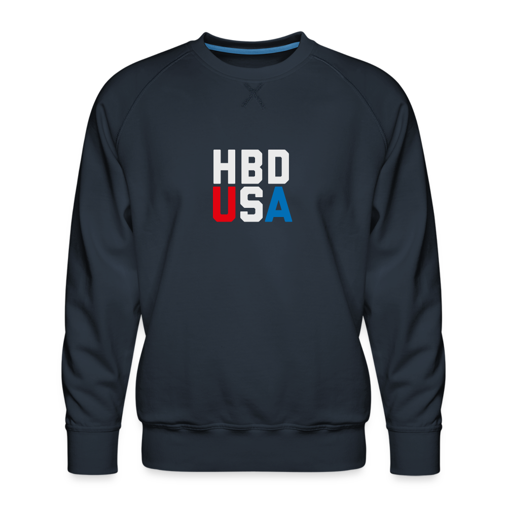 HBD USA Men’s Premium Sweatshirt - navy