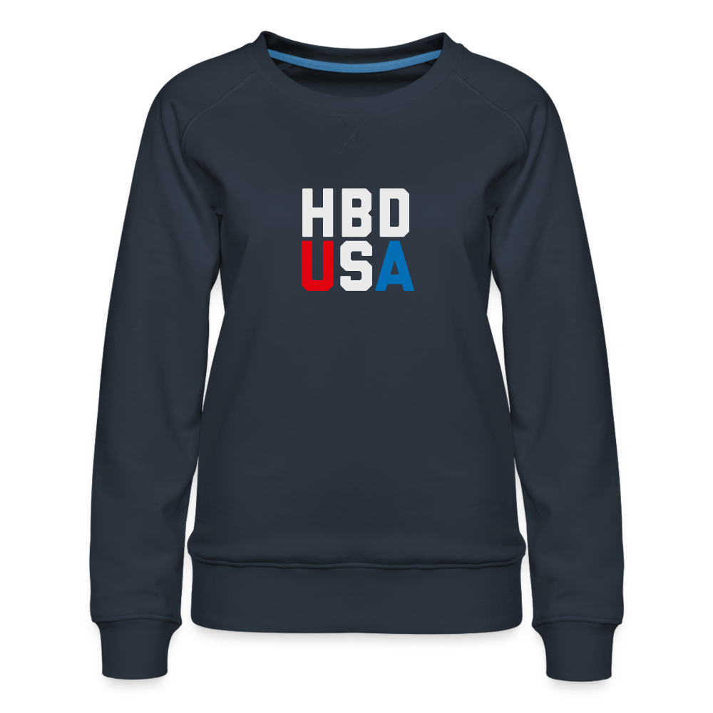 HBD USA Women’s Premium Sweatshirt - navy
