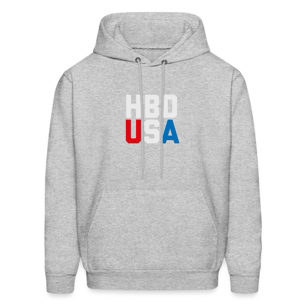 HBD USA Men's Hoodie - heather gray