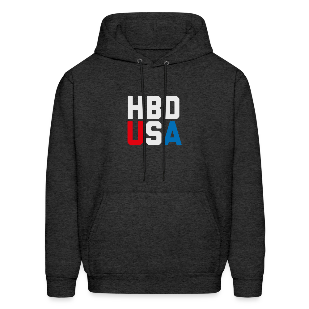 HBD USA Men's Hoodie - charcoal grey