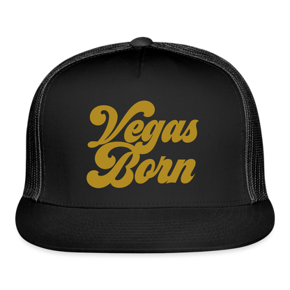 Vegas Born Trucker Hat - black/black