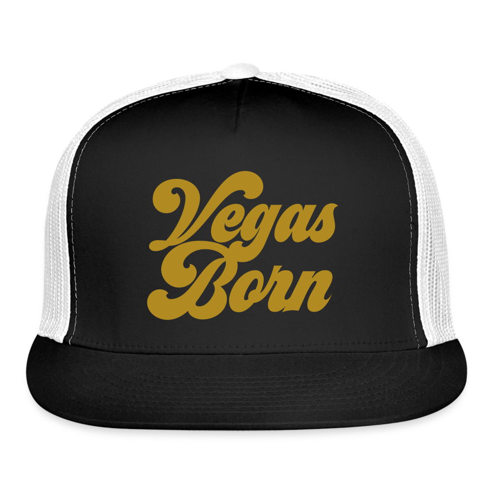 Vegas Born Trucker Hat - black/white