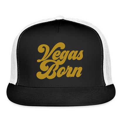 Vegas Born Trucker Hat - black/white