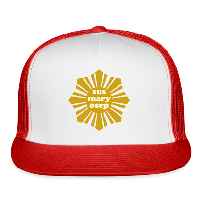 Susmaryosep Trucker Hat - white/red