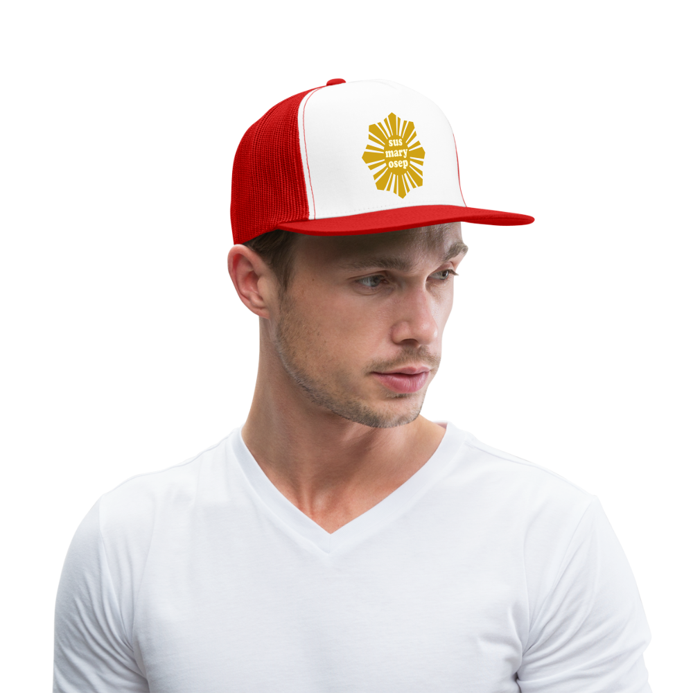 Susmaryosep Trucker Hat - white/red