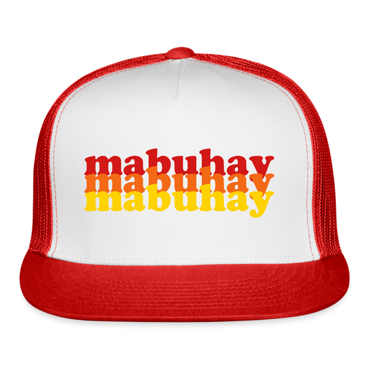 Mabuhay Trucker Hat - white/red