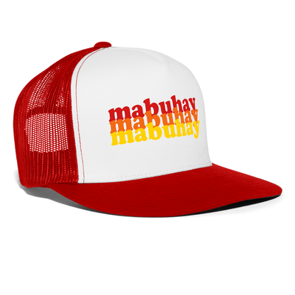 Mabuhay Trucker Hat - white/red