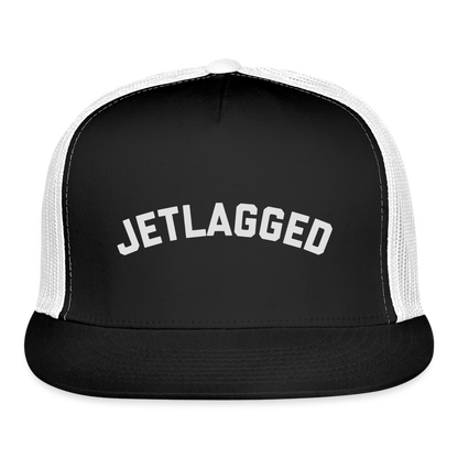Jetlagged Trucker Hat - black/white