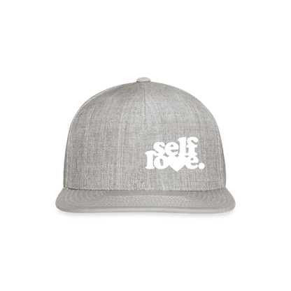Self Love Snapback Baseball Cap - heather gray