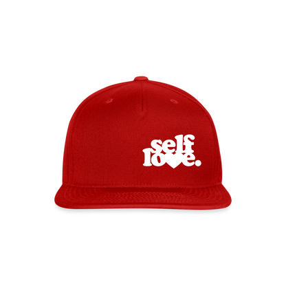 Self Love Snapback Baseball Cap - red