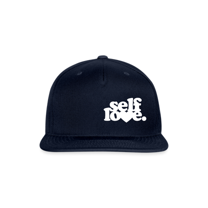 Self Love Snapback Baseball Cap - navy