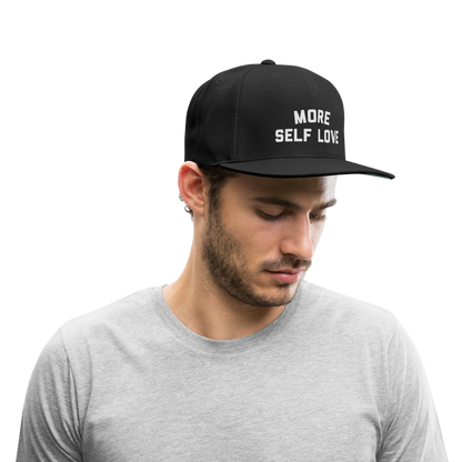 More Self Love Snapback Baseball Cap - black