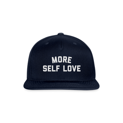More Self Love Snapback Baseball Cap - navy