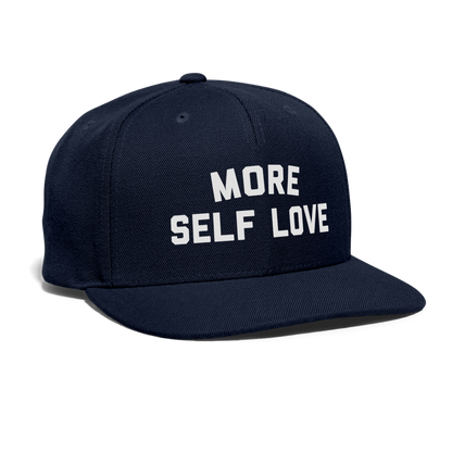 More Self Love Snapback Baseball Cap - navy