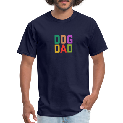 Dog Dad Unisex Classic T-Shirt - navy