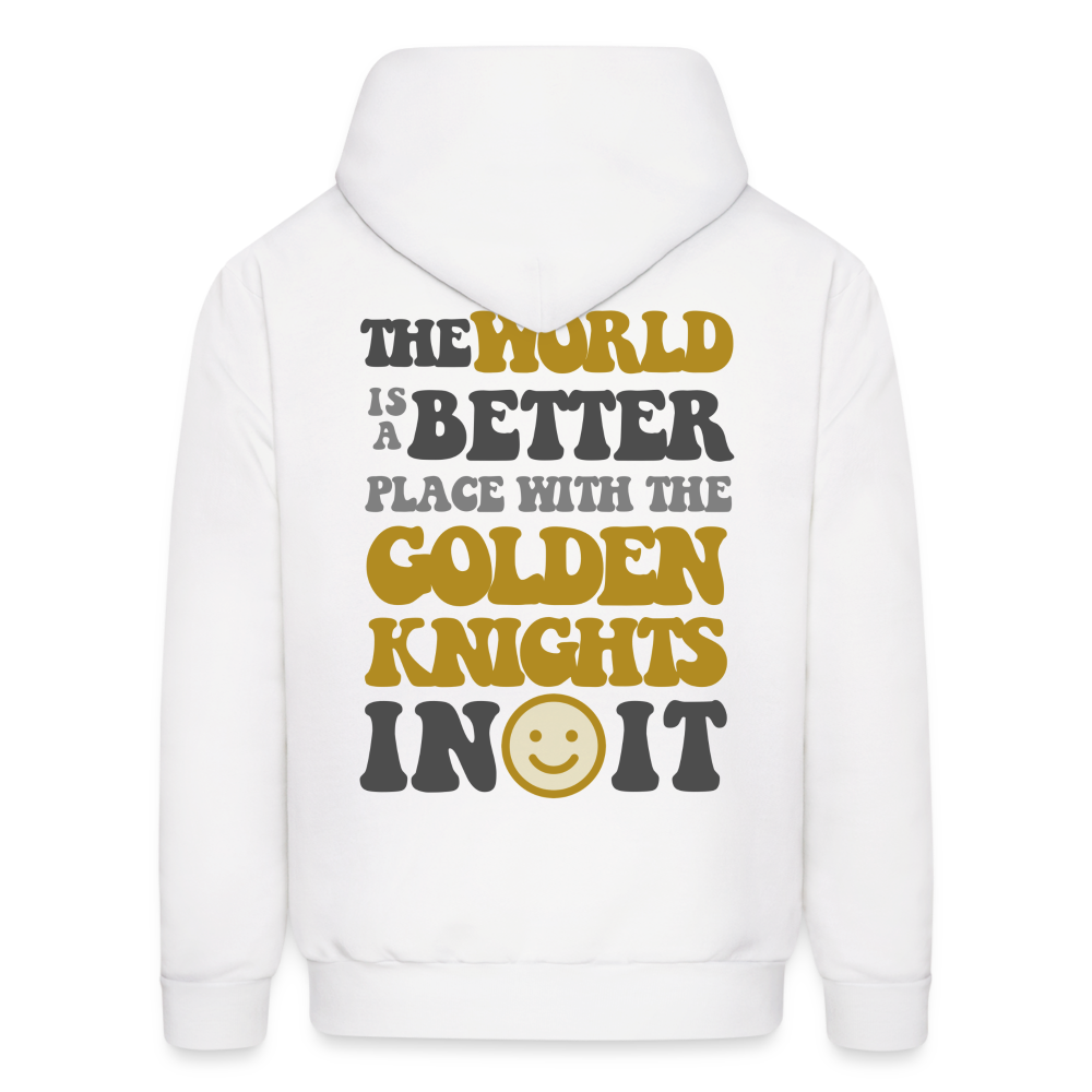 The World is a Better Place with the Golden Knights in it Kids' Hoodie - white