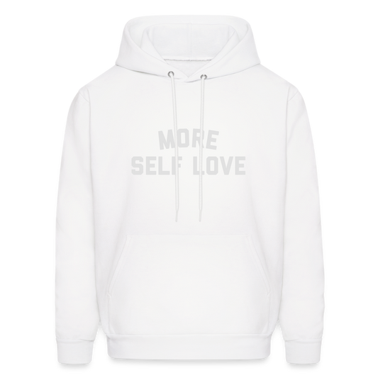 More Self Love Men's Hoodie - white