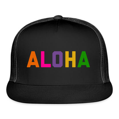 Aloha Trucker Hat - black/black
