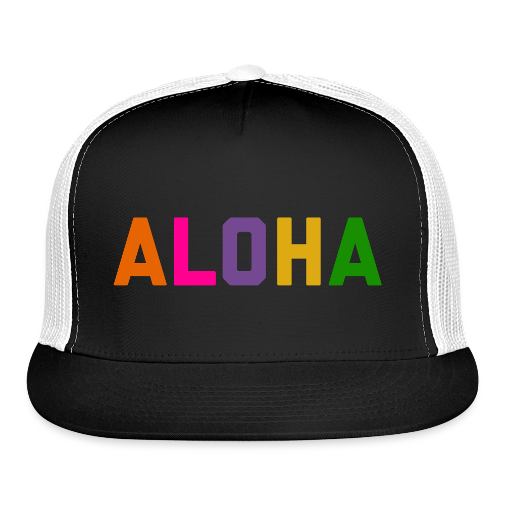 Aloha Trucker Hat - black/white