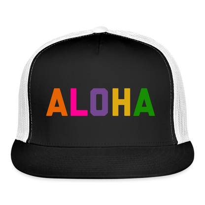 Aloha Trucker Hat - black/white