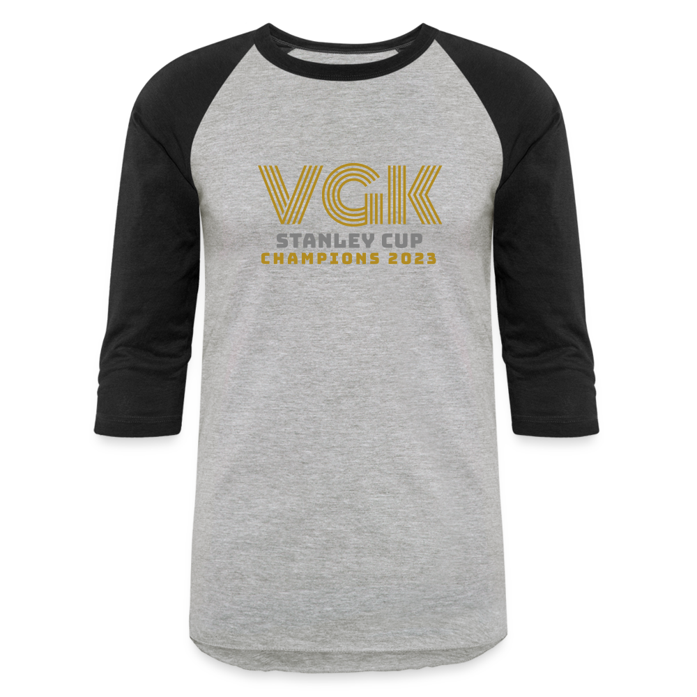 VGK All the Way Baseball T-Shirt - heather gray/black