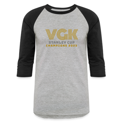 VGK All the Way Baseball T-Shirt - heather gray/black