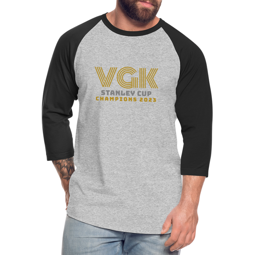 VGK All the Way Baseball T-Shirt - heather gray/black