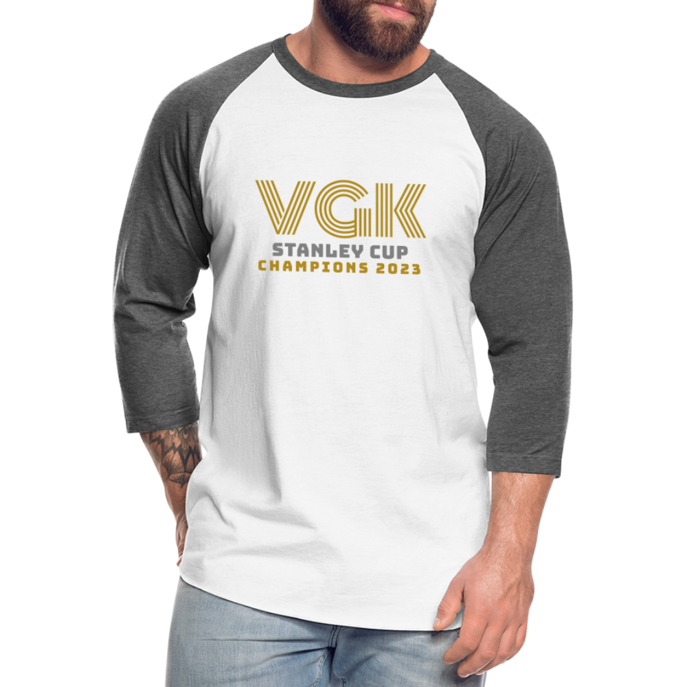 VGK All the Way Baseball T-Shirt - white/charcoal